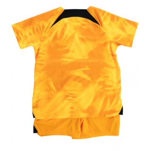 Maillot de foot Pays-Bas Domicile enfant Monde 2022 Manches Courte (+ pantalon court)